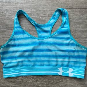 Under Armour sports bra. Color: light blue. Size: large